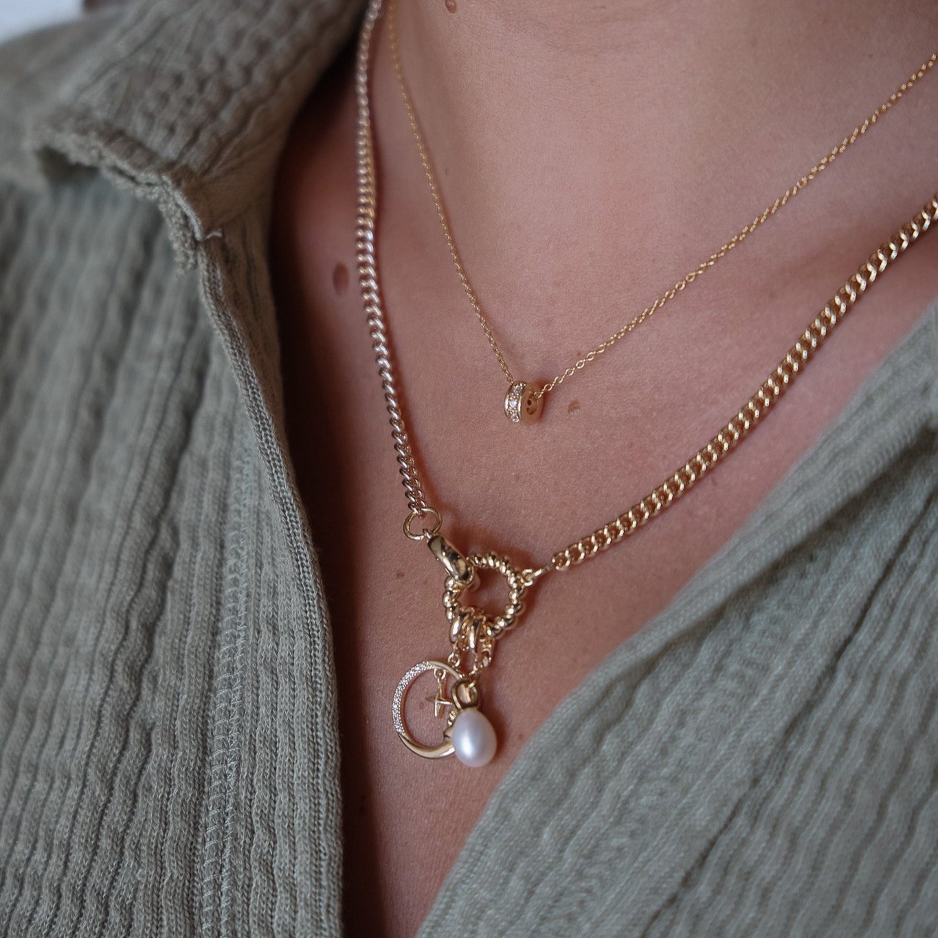 cubic zirconia necklace shine gold jewelry holiday sparkle iron mountain michigan boutique