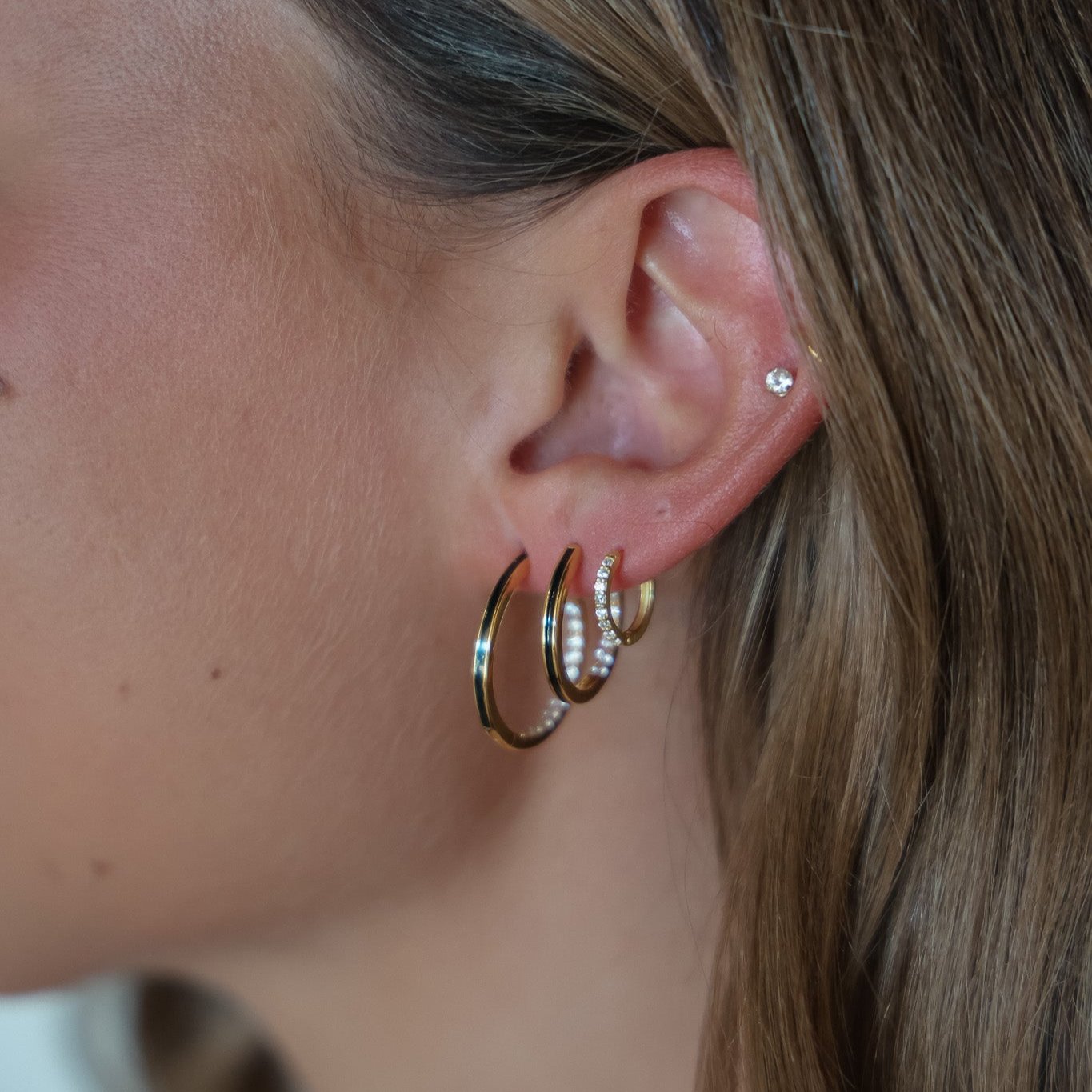 onyx hoop earrings diamond gold jewelry black ear stacks