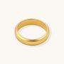 Gold ring on a white background