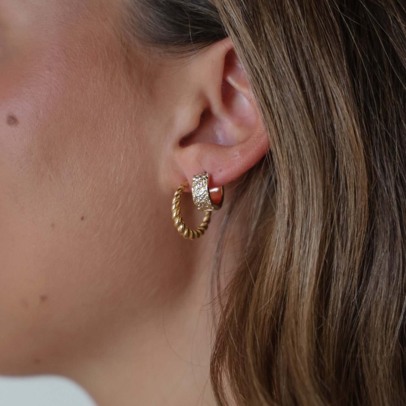 Sylvie Hoop Earrings Gold